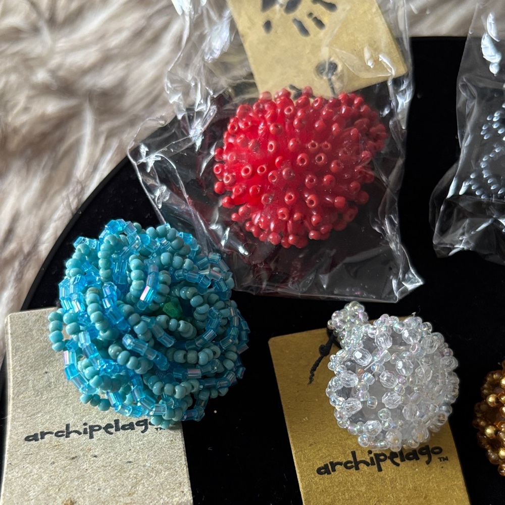 Authentic Bali Colorful Beaded Ring Set - Picture 4 of 6